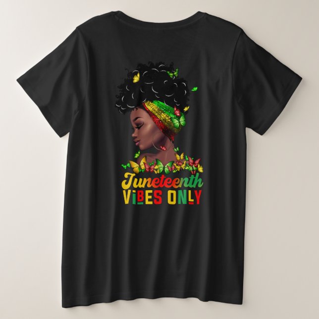 Camiseta Womens Juneteécie Vibes (Verso do Design)