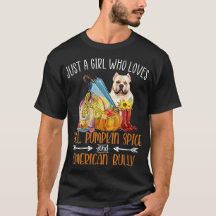 Camiseta Womens Just A Girl Who Loves Fall Pumpkin Spice &