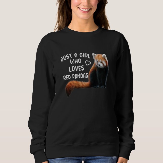 Camiseta Womens Just A Girl Who Loves Red Pandas Red Panda (Frente)