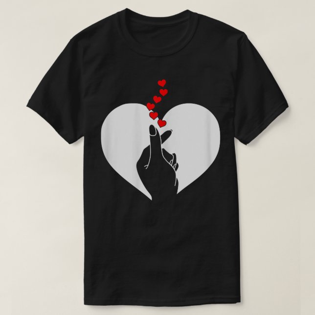 Camiseta Womens K-Pop Heart Pop Music Fan K-Drama Cu (Frente do Design)