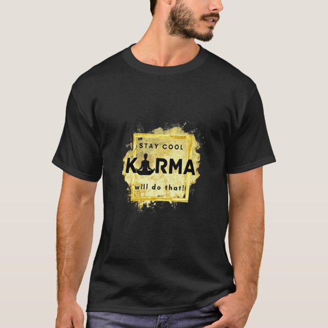 Camiseta Women's Karma in Gold  Saying (Frente)