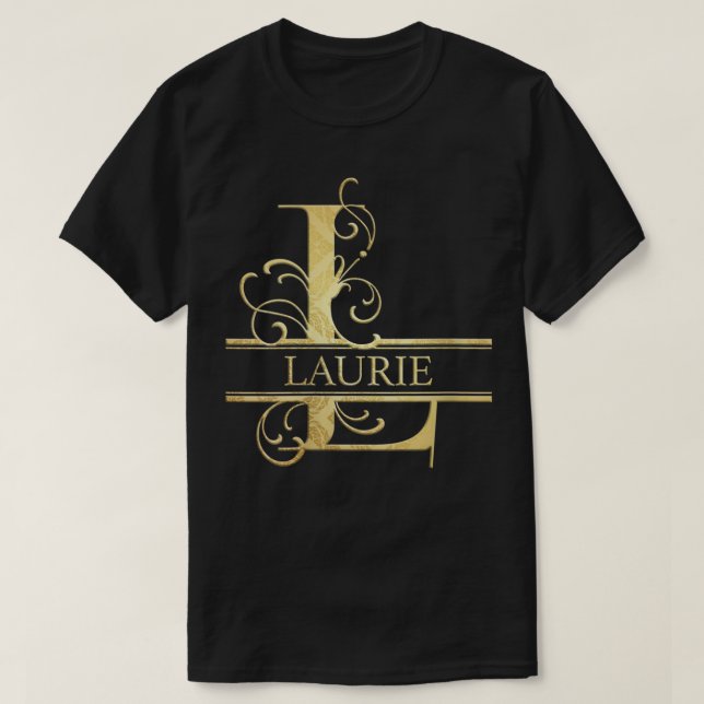 Camiseta Womens Laurie Name V-Neck (Frente do Design)