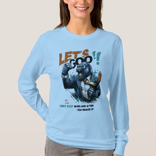 CAMISETA WOMEN'S LET'S GOO LESSONS LEARN LONG SLEEVE  (Frente)