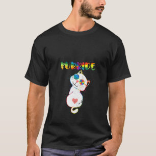 Camiseta Womens Lgbt Pride Mês Purride Cat Lgbt