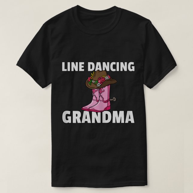 Camiseta Womens Line Dance Avó Gift Country Music Danci (Frente do Design)