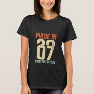 Camiseta Womens Made 2007 Limited Edition Retro Vintage 200