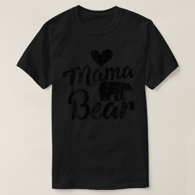 Camiseta Womens Mama Bear Heart Love Family Matching Mom Gi (Frente do Design)