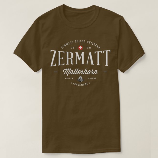 Camiseta Womens Matterhorn Zermatt Suiça Hiking Monte (Frente do Design)