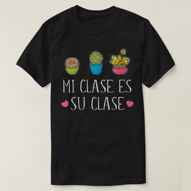 Camiseta Womens Mi Clase Es Su Clase Bilingual - Teac Espan (Frente do Design)