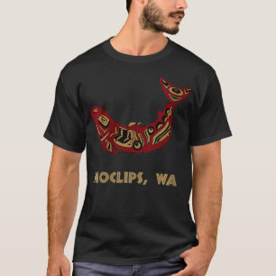 Camiseta Womens Moclips WA Nativo Americano Salmão Índio Fi