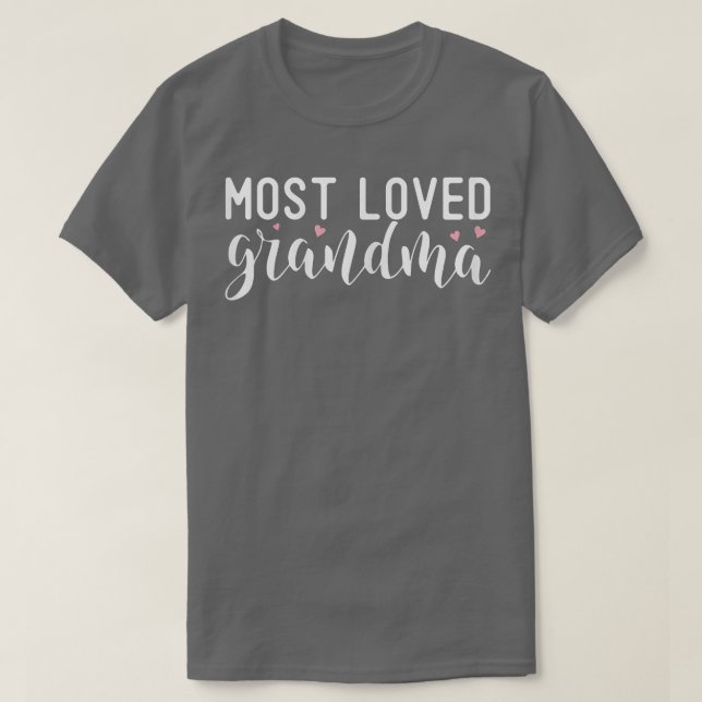 Camiseta Womens Most Loved Heart Grandma Funny Gifts World' (Frente do Design)