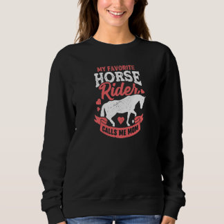 Camiseta Womens My Favorite Horse Rider Calls Me Mom Premiu