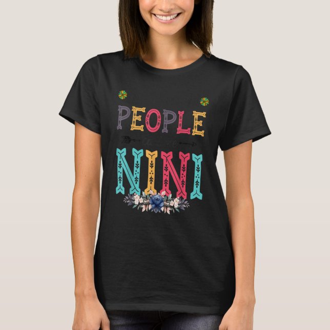 Camiseta Womens My Favorite People Call Me Nini Flower (Frente)