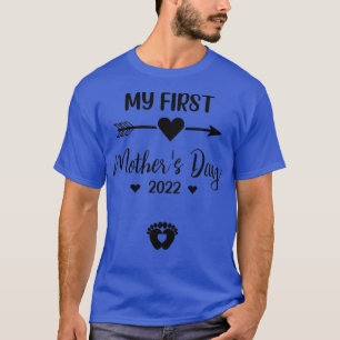 Camiseta Womens My First Mothers Day Pregnancy Announcement