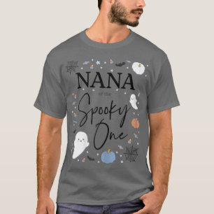Camiseta Womens Nana of the Spooky One First Birthday Blue 