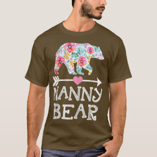 Camiseta Womens Nanny Bear Mom Grandma Floral for men women