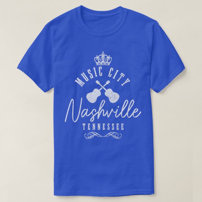 Camiseta Womens Nashville Guitar TN Tennessee Country Music (Frente do Design)