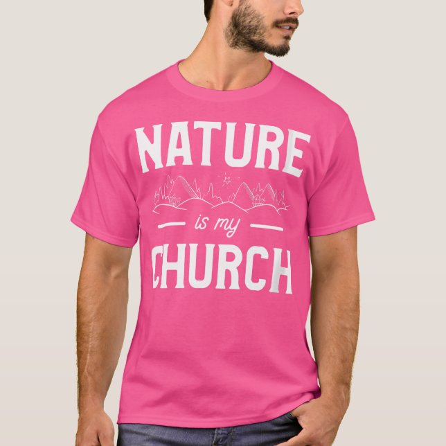 Camiseta Womens Nature Is My Church Ghost Hunting Halloween (Frente)