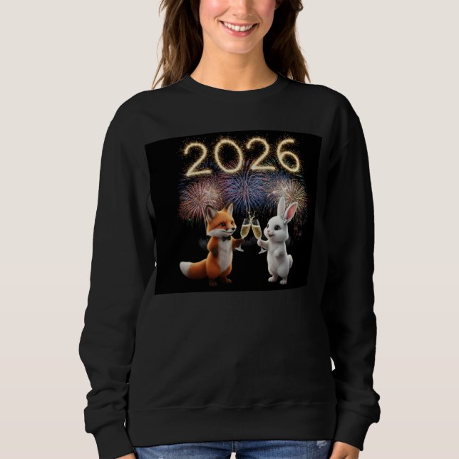 Camiseta  Women's new year celebration Sweat Shirt AI Used (Frente)