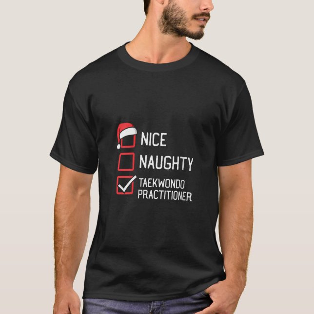 Camiseta Womens Nice Naughty Taekwondo Practitioner Group M (Frente)