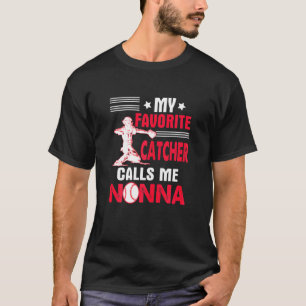 Camiseta Womens Nonna Catcher Baseball Softball Grandma Dis