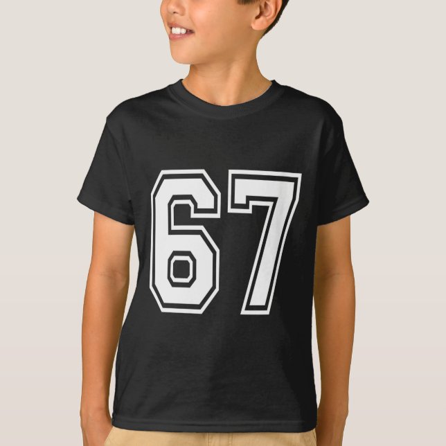 Camiseta Womens Number 67 Numbered Uniform Srts Jersey Team (Frente)