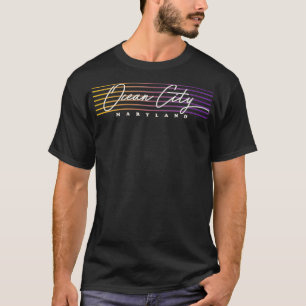 Camiseta Womens Ocean City Nostalgic Retro Style Maryland