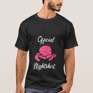 Camiseta Womens Octopus Sleepshirt Noturna Sle