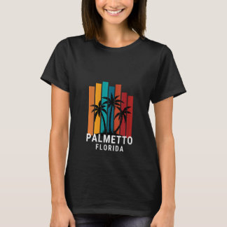 Camiseta Womens Palmetto Florida Palm Tree Retro Vacation M