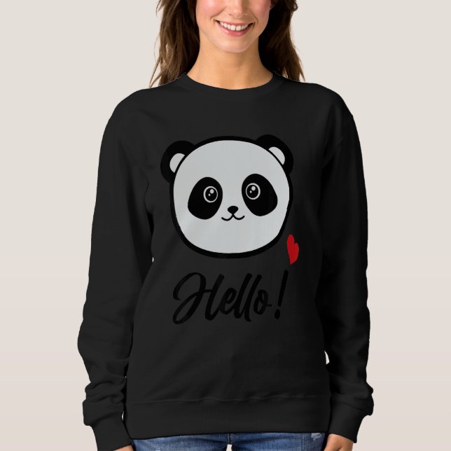 Camiseta Womens  Panda 'hello' (Frente)
