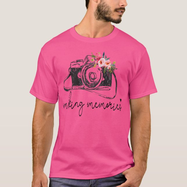 Camiseta Womens Photographer Making Memories Love Photograp (Frente)