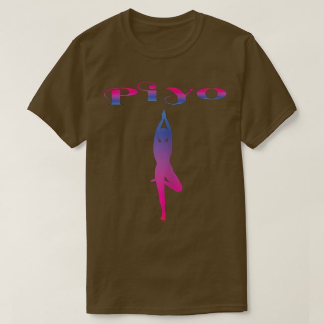 Camiseta Womens Piyo ApparelPiyo Workout Gradient 1300 (Frente do Design)