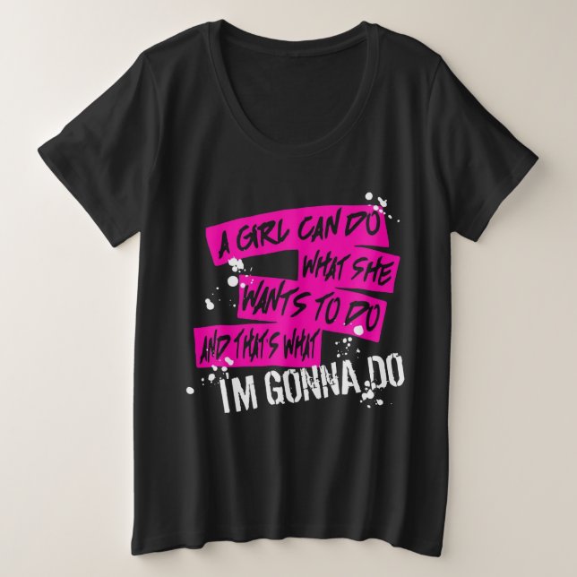 Camiseta Women's Plus Size Bad Reputation Lyrics (Frente do Design)