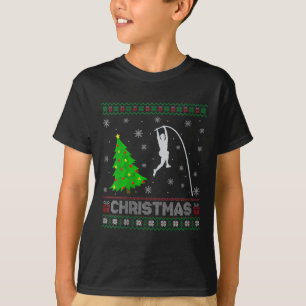 Camiseta Womens Pole Vault Xmas Tree Lighting Febre Christm