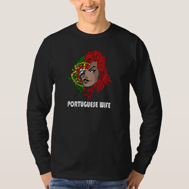 Camiseta Womens Portuguese Wife Portugal Portuguese Roots P (Frente)