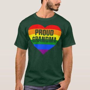 Camiseta Womens Proud Grandma LGBT Pride Family Support P