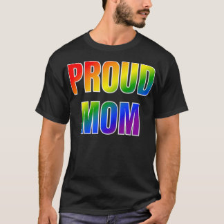 Camiseta Womens Proud Mom Rainbow LGBTQ Pride