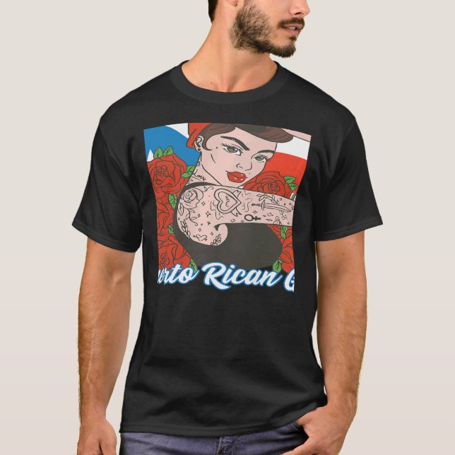 Camiseta Womens Puerto Rican Girl Puerto Rico Women Boricua (Frente)