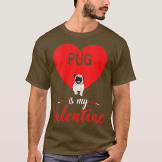 Camiseta Womens Pug Is My Valentine Costumes Gift Lovers 