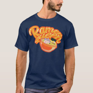 Camiseta Womens Ramen Queen Noodle Cute Graphic Bowl 3023
