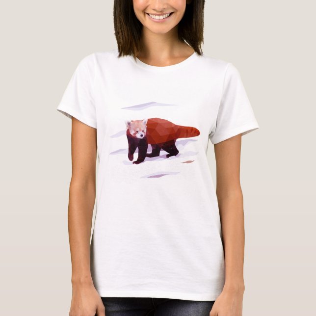 Camiseta Womens Red Panda Polygon (Frente)