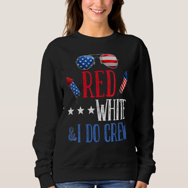 Camiseta Womens Red White & I Do Crew 4th of July Bachelore (Frente)