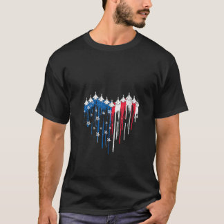 Camiseta Womens Retro Fighter Avião Americano Bandeira Ele