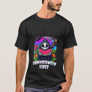 Camiseta Womens Retro Ghost Summerbetween Vibes Watermelon 