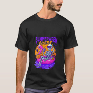 Camiseta Womens Retro Skeleton Summerentre Vibes Beach Flam