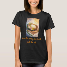 Camiseta Women's Risen Jesus Empty Tomb 3D Papercut Easter