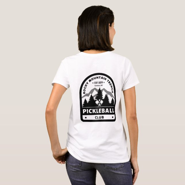 Camiseta Womens Rocky Mountain Trench Pickleball Club (Parte Traseira Completa)