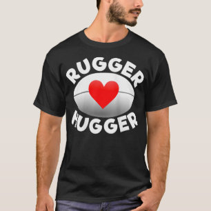 Camiseta Womens Rugger Hugger Rugby Lover Heart and Ball