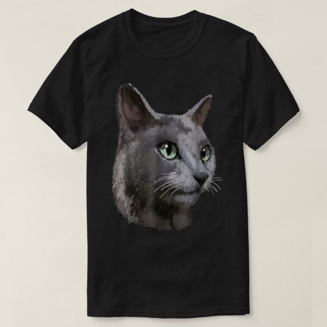 Camiseta Womens Russian Blue Cat Tee Tees VNeck  (Frente do Design)