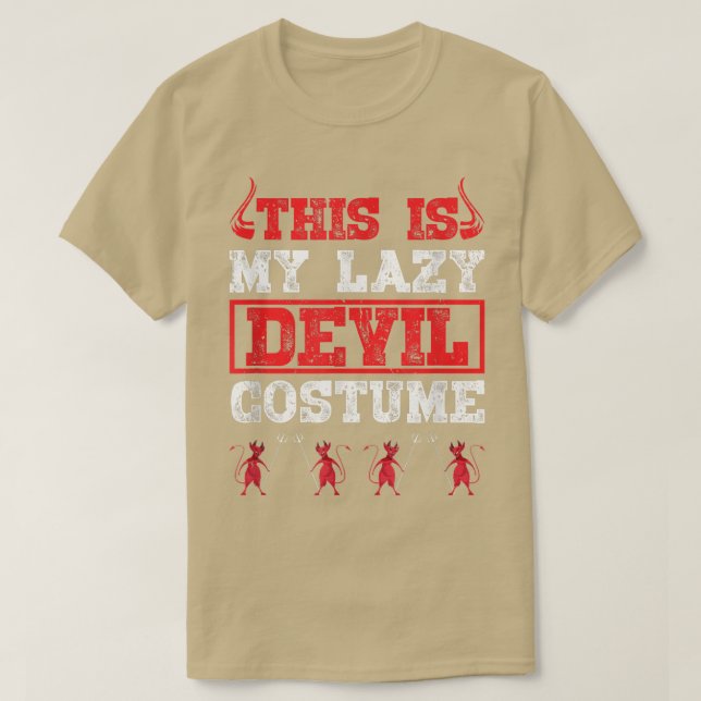 Camiseta Womens Scary spooky Halloween witches lazy devil c (Frente do Design)